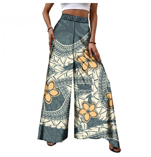 Women's Trousers Samoan Polynesian Tribal Printed High Waist Wide Leg Pants Loose Beach Plus Size Women's pants & trousers Women's Trousers Samoan Polynesian Tribal Printed High Waist Wide Leg Pants Loose Beach Plus Size Women's pants & trousers